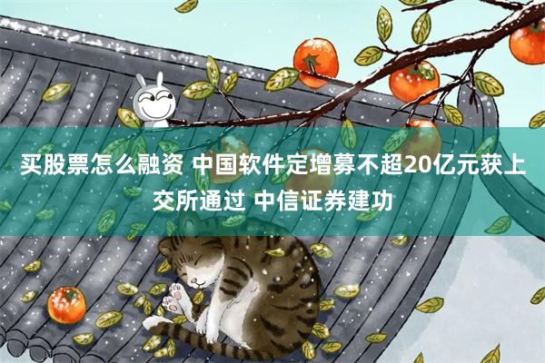 买股票怎么融资 中国软件定增募不超20亿元获上交所通过 中信证券建功